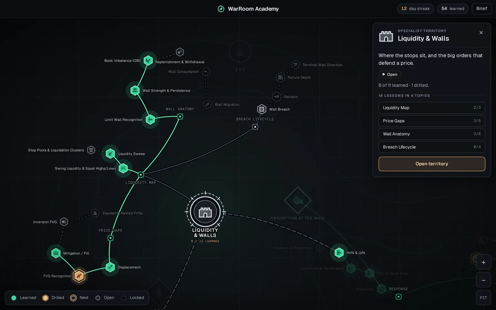 An Academy territory on the skill tree